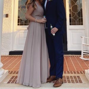 Azazie Kora Taupe Dress